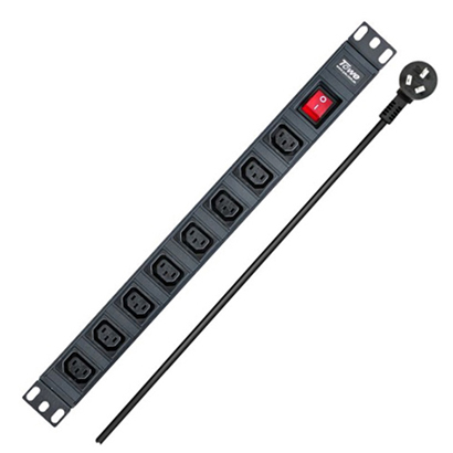 PDU with 8 ways 10A IEC320 C13 sockets& main switch function