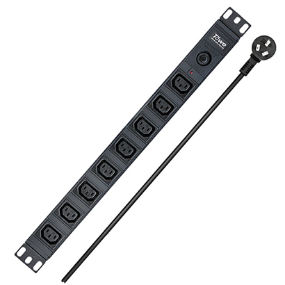 PDU with 8 ways 10A IEC320 C13 sockets&circuit breaker